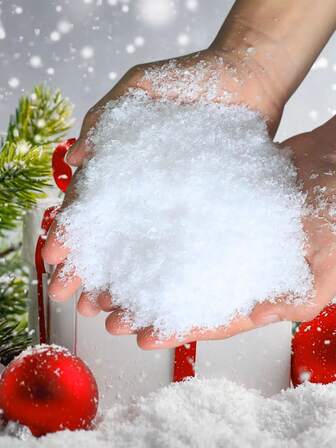 1pc-2026 Christmas Decorations -20g/50g Simulated Snow - Christmas Snow, Fake Snowman, Snowmaking Scene, Snow Christmas Tree, Snow Scene - Indoor And Outdoor Courtyard Decoration, Snowflakes