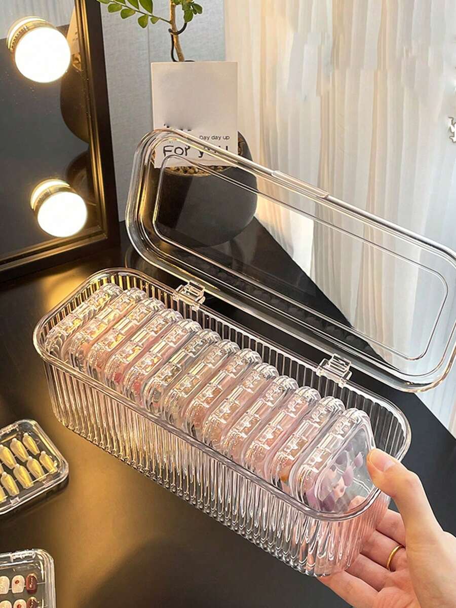 1pc Transparent Acrylic Crystal Bracelet/Necklace/Jewelry Display Box, Jewelry Storage Box, Anti-Oxidation Thickened Bracelet Box - Multicolor - View 1