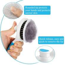 Dog & Cat Brush, Self Cleaning Slicker Brushe For Shedding And Grooming Removes Loose Undercoat, Mats And Tangled Hair Grooming Comb For Cat Dog Brush Massage