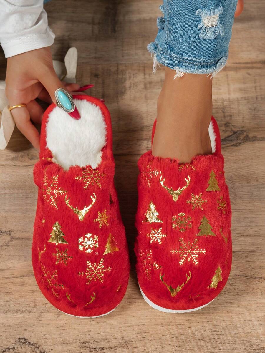 Pantofole interne imbottite per coppie, adatte per l'autunno/inverno e il periodo natalizio