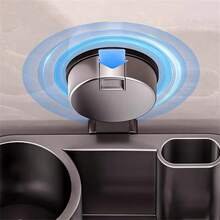 1 套吸盘马桶刷架，灰色，含缝隙刷，壁挂式，无需钻孔，带孔沥水架