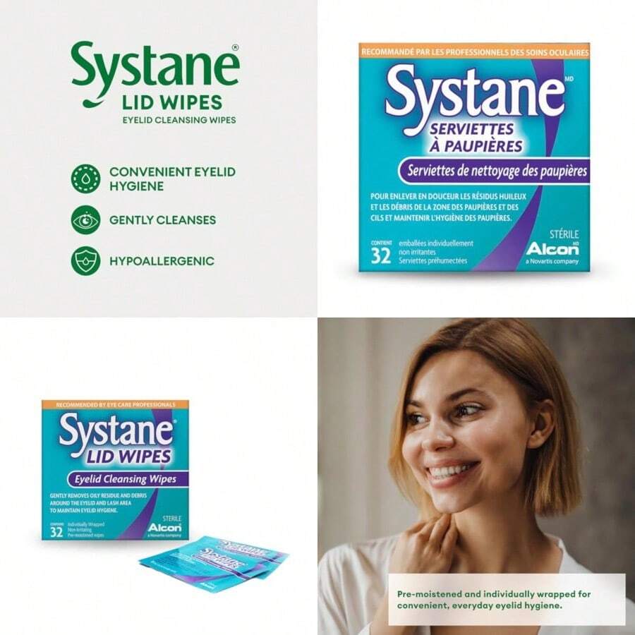 Systane Lid Wipes Eyelid Cleansing Wipes And Makeup Remover For Eye Hygiene Sterile Eye Cleaning Wipes Makeup Wipes To Cleanse Eyelids 32 Count Pack Of 1