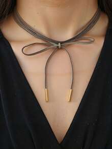 1 pezzo Collana con fiocco personalizzata minimalista e alla moda