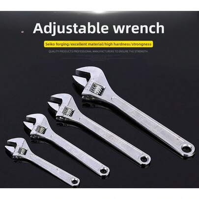 8-Inch, 10-Inch, 12-Inch Adjustable Wrench Set, Universal Adjustable Wrench