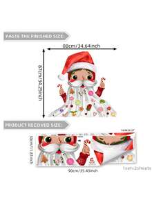 1/2/3sets Christmas Wall Sticker, Christmas Elements Christmas Long Beard Wall Sticker, Home Holiday Decorative Wall Sticker, Self-Adhesive And Detachable, No Electricity Required.Perfect And Christmas Gift For Couples, Parents And Friends. Christmas Decorations Christmas Decoration Christmas Decorations Home Home Decor Room Decor