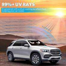 1pc Cartoon Pattern Car Sun Visor, Easy To Install, Interesting Car Accessory Design, Made Of Polyester Fiber Material, Car Interior UV Protection Sunshade, Easy To Install, Suitable For Various Car Models Decoration, With Heat Insulation And Privacy Protection Function, Keeps Your Car Cool, Foldable For Easy Storage