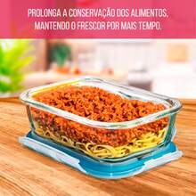 Set Of 5 640ml Glass Airtight Jars With 4 Locks Fitness Lunch Box - Multicolor - View 7