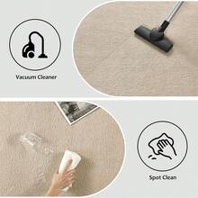 Large Modern Area Rugs For Bedroom,  Thickened Memory Foam Indoor Carpets For Living Room, Soft Non Slip Low Pile And Machine Washable Rug - Khaki - View 6