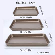 1 pieza Molde rectangular vintage para tartas, bandeja para hornear de acero al carbono antiadherente grueso, molde para hornear poco profundo de 9/11/13 pulgadas, molde para hornear multifuncional para tartas y pasteles