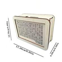 1pc Wooden Piggy Bank With Budget Number Display, Decorative Saving Box, Useful Home Finance Planner - Nâu sẫm - Xem 11