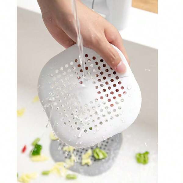 4 piezas Tapas de drenaje atrapacabello negras, colador de lavabo de baño, accesorios de baño fáciles de instalar y limpiar