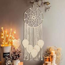 Macrame Catcher Bedroom Adult Wall Decor Large Boho Wall Hanging With 5 Woven Tassels Home Decoration Ornament