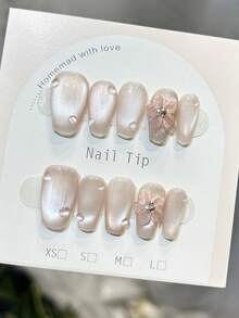 10 chiếc móng tay thủ công, móng tay quan tài, móng tay bấm, móng tay ngắn vừa, móng tay màu sâm panh thanh lịch, họa tiết hình giọt nước vẽ tay, hoa anh đào chạm nổi 3D, khảm ngọc trai, đầu móng tay cao cấp tôn dáng, móng tay thủ công sang trọng, thanh lịch, hiện đại, - Rượu sâm banh - Xem 9