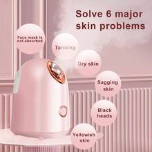 Portable Facial Steamer, Hot Mist Facial Steamer, One-Button Start, Home Beauty Helper For Women, Dry Skin Moisturizer, Facial Humidifier, 5-Second Quick Mist Output, Lightweight And Easy To Carry