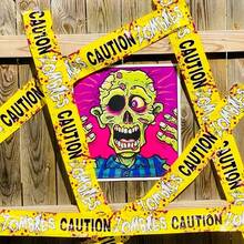 Pin The Eyeballs On Zombie Halloween Party Game Zombie Poster, Comes With 12 Eyeball Stickers, Can Be Used As Halloween Party Supplies Game, Party Game