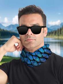 Airkeet 2pcs Set Outdoor Sunblock Neck Gaiter Quick-Drying Multifunctional Headband Breathable Neck Warmer For Cycling, Sports.