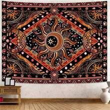 1pc Hippie Sun And Moon Tapestry Bohemian Celestial Tapestry Aesthetic Tapestries Wall Tapestry For Bedroom Medieval Tapestry For Bedroom And Living Room Decor Sun And Moon, Can Be Used As Sofa Cover, Wall Hanging, Photo Backdrop, Indoor Tablecloth And Outdoor Picnic Blanket Home Decor Room Decoration Stuff Bedroom Decor Flag - Multicolor - View 11