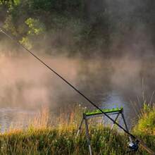 Adjustable 2-Section Telescopic Fishing Rod Holder, Multi-Hole Fishing Rod Stand, Outdoor Fishing Rod Rack Ground Insertion Bracket