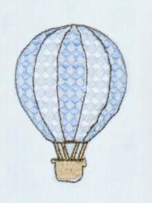 Soft 100% Cotton Double Embroidered Shoulder Diaper For Baby - Blue Balloon - View 2