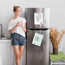 1 Peça Quadro Magnético de Calendário para Geladeira, Quadro Branco Apagável de Planejador Mensal, Quadro de Recados, Quadro Branco Macio com Coluna de Receitas, Lista de Compras, À Prova d'Água, Design à Prova de Óleo, Imã Forte