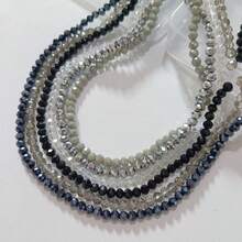 4mm Cuentas de cristal de vidrio facetadas de color recubierto, 6 hebras/bolsa, aproximadamente 720 piezas, cuentas espaciadoras sueltas para hacer joyas, accesorios DIY, pulseras, collares, accesorios de ropa