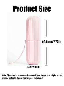1 pieza Portátil Estuche para Cepillo de Dientes de Viaje, Vaso Multifuncional para Enjuague, Adecuado para Viajes, Almacenamiento, Baño, Herramientas de Cuidado Oral - Rosa - Ver 4