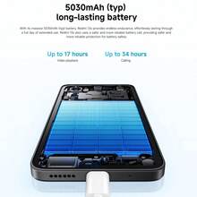 Điện thoại thông minh Xiaomi Redmi 13x 8GB + 256GB Bộ xử lý Helio G91-Ultra, Màn hình chấm FHD+ 6,79 inch với tốc độ làm mới lên đến 90Hz, Camera chính độ phân giải cực cao 108MP, Pin 5030mAh (Điển hình), Phiên bản toàn cầu - Vàng - Xem 9