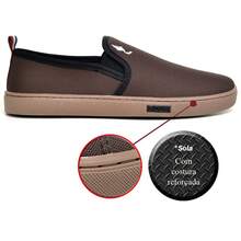 Sapatênis Masculino Casual Slip On Moderno Confortável em Lona com Relógio Digital do 37 ao 46