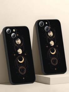 1个星月图案黑色手机壳，兼容三星、 16、13、15、15 Pro、14 Pro、14 Plus、7/8 Plus、11、12 Pro Max、13、14 Pro Max、S25、S24、S23、S21、S22/S26/S26 Plus/S26 Ultra、Pixel 9A、8等机型。可作为礼物送给朋友。 - 黑色 - 查看 4