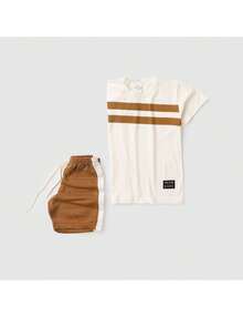 Boys' Brown Belt Set - Off - 米色 - 查看 2