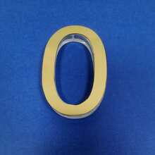 1pc Premium Brushed Metal Transparent Number Adhesive Door Plate, 75mm/2.95 Inch House Number, Suitable For Mailbox 0 To 9, DIY Wall Decor Number