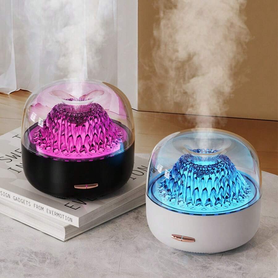 1 Pc Essential Oil Aroma Diffuser & Humidifier With Color Changing Night Light, Cold Mist Function To Freshen And Purify Room, Create Relaxing Ambiance, Suitable For Home, Bedroom, Living Room Decor | Modern Aesthetic Design | Color Changing Diffuser, Essential Oil Diffuser