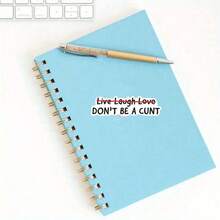 1/3/6 piezas Vive, ríe, ama - Pegatina de vinilo humorística con material de PVC para estuche de teléfono, broma de envejecimiento, pegatina gráfica divertida, meme divertido, regalos para ella, regalos de cumpleaños, pegatinas para adultos, mejores amigas