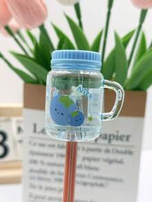 1pc/3pcs/5pcs Creative Pearl Milk Tea Cup Shaped Pencil Sharpener, Single Hole, Easy To Sharpen, Metal Blade, ABS Plastic Material, Anti-Scratch, Transparent Shavings Collector, Exquisite Design