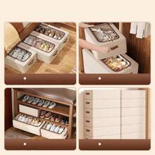 可折叠家用透明带窗鞋盒，加厚钢架加固，免安装床下鞋盒。