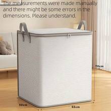 1 pieza Caja de almacenamiento de ropa de gran capacidad, para pantalones, camisas, ropa de abrigo, caja de almacenamiento plegable y portátil, sin soporte interno, bolsa organizadora de armario para dormitorio, caja de almacenamiento de edredones, bolsa de embalaje para mudanzas, accesorios de almacenamiento ahorradores de espacio para el hogar y dormitorio