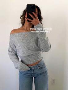 Pull tricoté à col asymétrique oblique, confortable et élégant, convient pour les sorties, les tenues décontractées et les voyages en automne/hiver