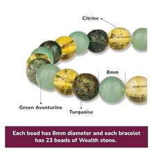Vibe Green Jade Bracelet - Healing Wealth Bracelet - Jade Beaded Bracelet Women Men - Bring Good Luck Prosperity And Emotional Balance - Adjustable Size - 財富 - 查看 3
