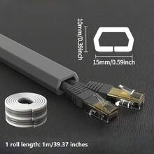 PVC Cable Tray Exposed Self-Adhesive Anti-Stepping Wonder, Invisible Decoration, Household Exposed Wire And Network Cable Shielding Soft Cable Tray - Multicolor - View 12