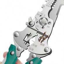 Multi-Functional Folding Electrician's Pliers - Titanium Steel Wire Stripper, Industrial-Grade Tool With Crimping, Gripping, Twisting, Nail Pulling And Screwdriver Functions - Compact Design For Easy Storage