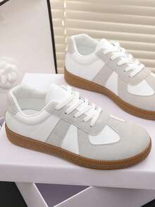 Zapatos deportivos con cordones de moda para adolescentes, zapatillas deportivas casuales para exteriores