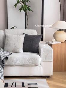 1pc Stretch Sofa Cover, Non-Slip Full Coverage Sofa Seat Cover, Plush Fabric All Season Sofa Cushion Cover, Thick Fabric Sofa Slipcover, Machine Washable, Pet Friendly, Decor For Bedroom, Office, Living Room, Fit For 1/2/3/4 Seater Sofa And L-Shaped Sofa, Light Gray - Light Grey - View 8