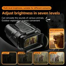 HD Mini Night Vision Device With Wi-Fi For Transmitting Video And Photos To Smartphones, 4k Video Recording Resolution, Up To 64 Million Pixels, Up To 28x Zoom With Manual Rotation, 3600mAh Battery That Is Replaceable And Removable, Battery Life Of Up To 8 Hours, And Capable Of Night Vision Shooting In Low Light