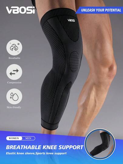 VBOSI 1 件女士男士压缩透气弹性护膝腿套适用于跑步篮球健身房配件护膝运动护膝健身房护膝