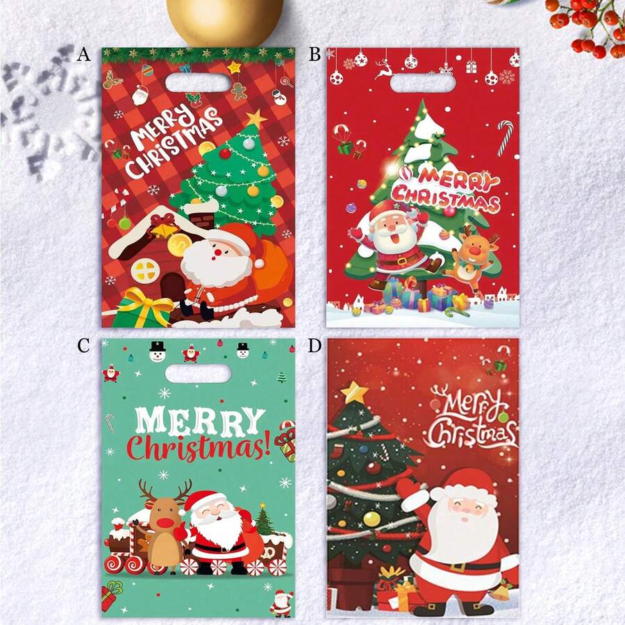 10 Stück/30 Stück/60 Stück Weihnachtsthemen Gastgeschenke Fröhliche Weihnachten Party Überraschungs-Süßigkeitentüten Dekorationen Geschenktüten