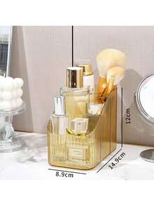 1 pièce Boîte de rangement à compartiments de bureau, organisateur à 3/4 grilles convenant pour le bureau, la cuisine, les produits de beauté, les cosmétiques, les stylos, les bijoux, la papeterie et autres articles de bureau essentiels, peut s'adapter à votre salle de bain, votre coiffeuse, votre bureau ou votre cuisine