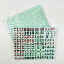 一套传统迷你中国麻将游戏套装，144张牌，尺寸2厘米/2.4厘米，旅行麻将，互动游戏，派对游戏，节日游戏，创意小礼物，旅行游戏，生日派对用品，生日礼物 - 彩色 - 查看 12