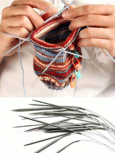 80cm Long Crochet Hooks, Knitting Needles, Stainless Steel Circular Knitting Needles, 2.0-6.0mm Available