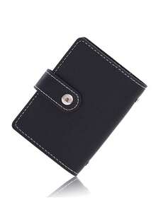 26卡槽PU皮革卡收纳袋男女通用简单纹理多卡槽卡袋学生多功能卡ID窗口带钱夹日常 /Men生日礼物给朋友妈妈礼物教师节礼物万圣节礼物圣诞礼物返校学生（随机拼接颜色）卡套钱包名片夹信用卡夹女士照片卡套女士迷你钱包卡钱包 - 彩色 - 查看 19