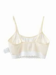 Balabala Girls Training Bra Modal Bralette Teen First Bra - White and Red - View 2